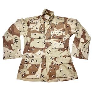 Vintage US Army Desert Camouflage Chocolate Chip Field Jacket Size Small Reg